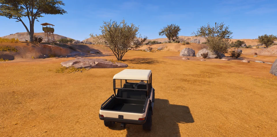 AI-edited view: A research vehicle on a reserve track